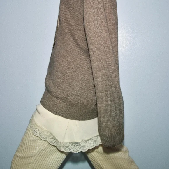 Zara light mink touch of cashmere blend sweater with slip dress NWT - Picture 9 of 9